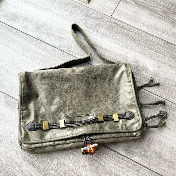 Matt & Nat Distressed Vegan Leather Messenger Bag - Picture 1 of 13